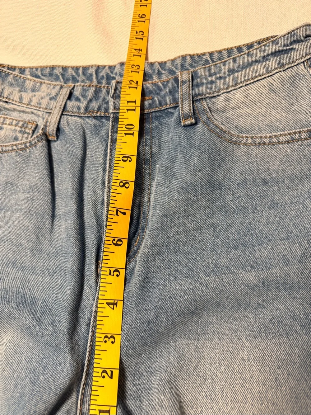 SHEIN Light Blue Distressed Boyfriend Jeans